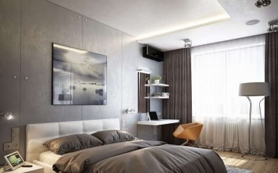 Дизайн спальни 13 кв. м — фото интерьера