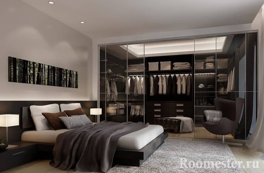 Дизайн спальни с гардеробной - варианты и способы воплощения
 Дизайн Спальни С Угловой Гардеробной