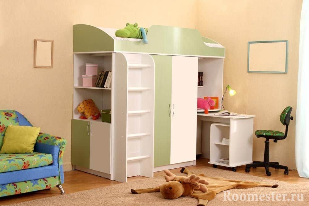 Комната с детским шкафом-кроватью