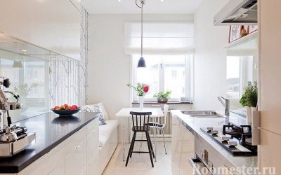 Дизайн вытянутой кухни — фото идеи интерьера