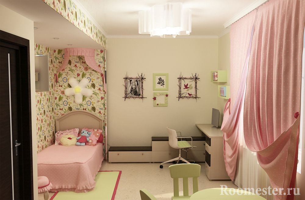 Дизайн светлой спальни для девочки