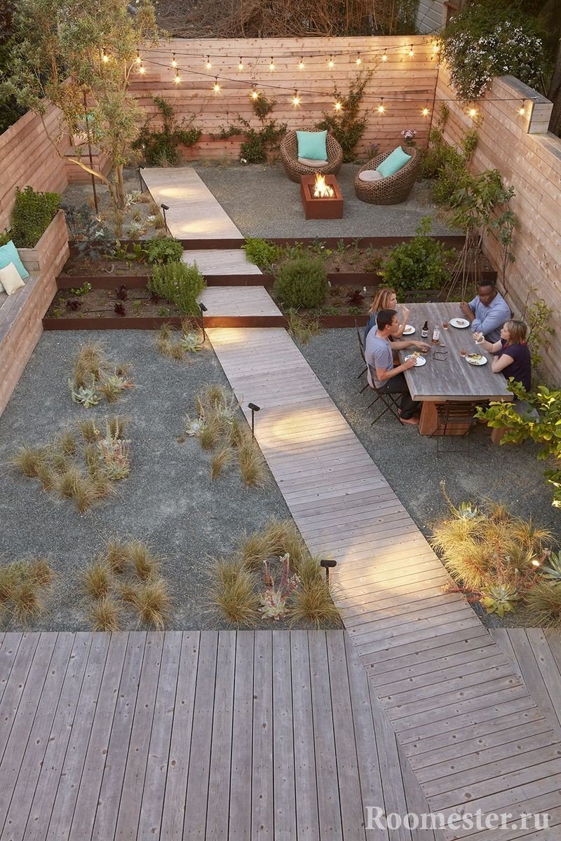 30 красивых идей дизайна двора частного дома на фото