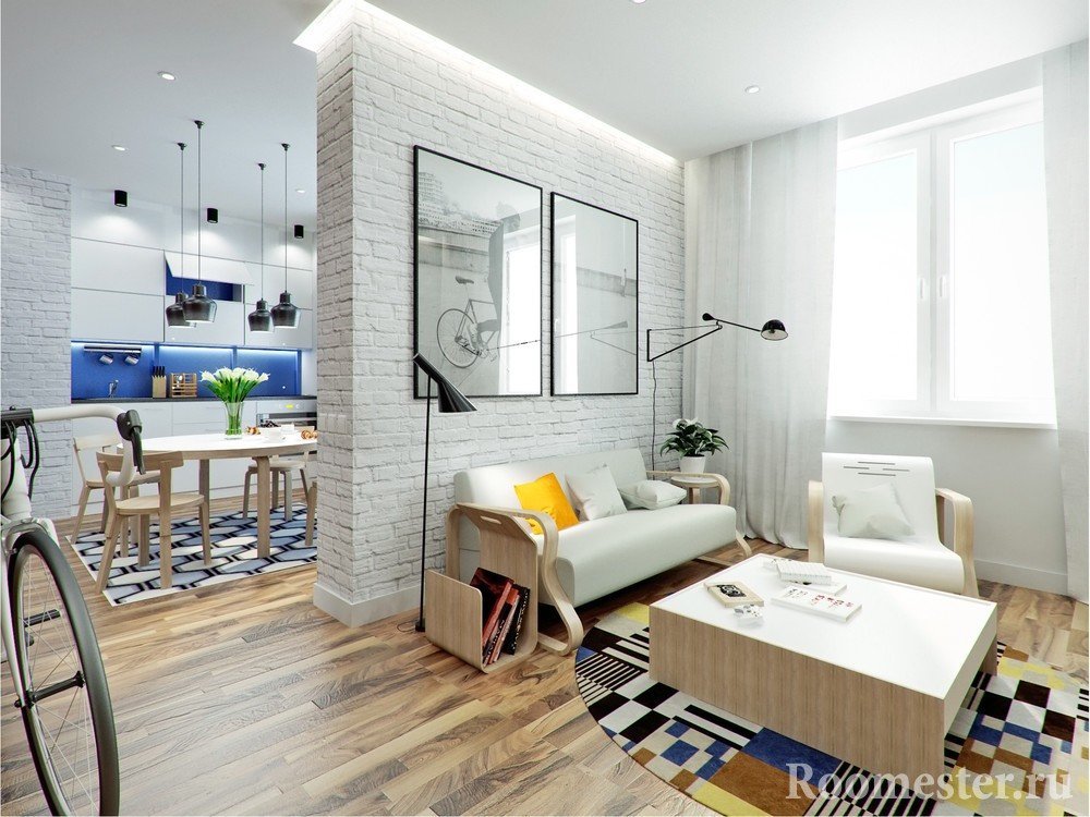Дизайн однокомнатной квартиры 37-38 кв. м. - 40 идей интерьера