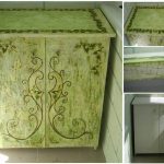 Зеленый шкафчик с узорами