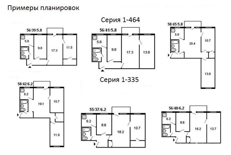 dizajn trehkomnatnoj hrushhevki - Дизайн трехкомнатной хрущевки — 40 примеров планировки на фото