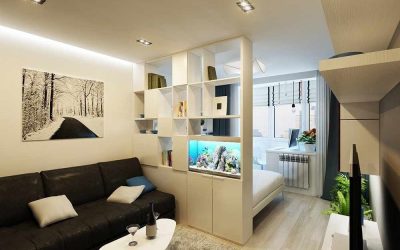 Дизайн однокомнатной квартиры 40 кв. м — 100 фото примеров и 7 проектов