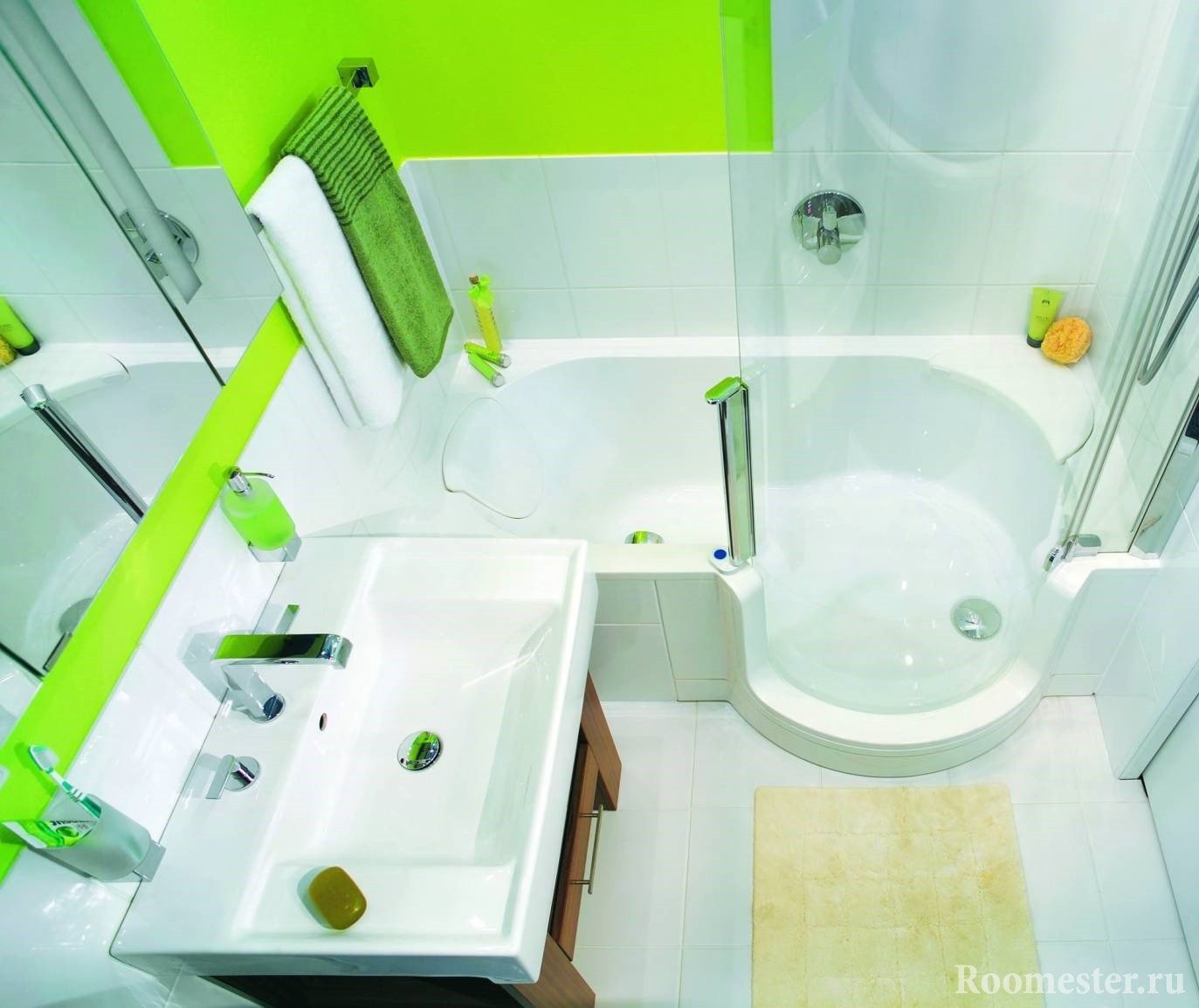 Яркий дизайн ванной