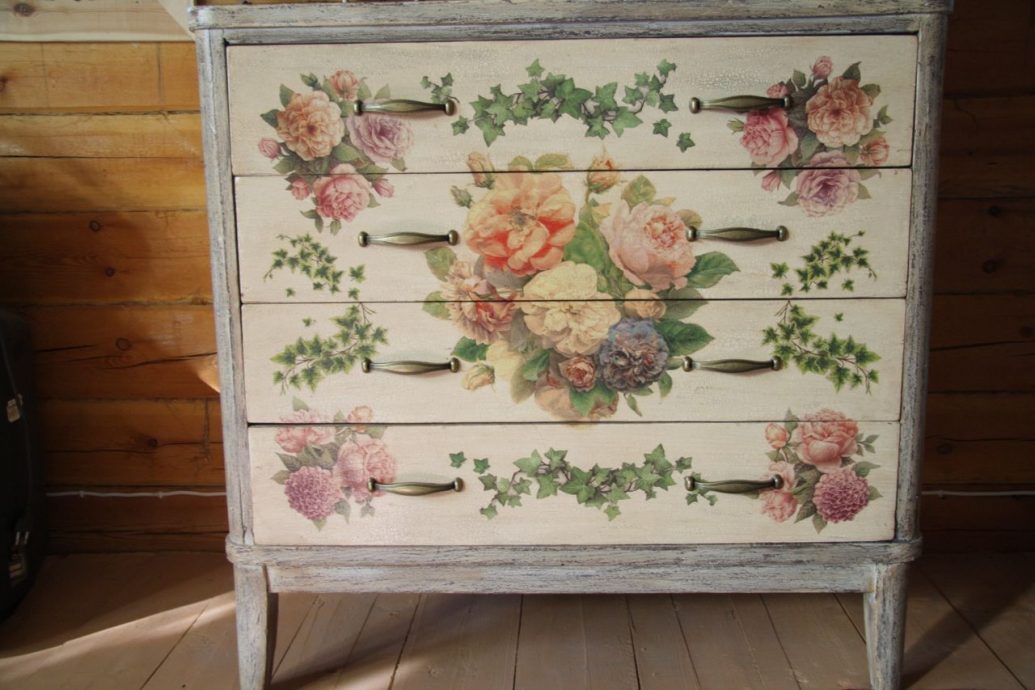 Декор комода своими руками - различные техники и подборка 40 фото