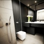 Дизайн ванной в черном цвете