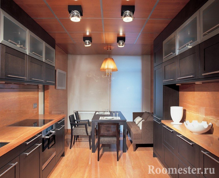 Дизайн кухни 16 кв м с параллельной планировкой