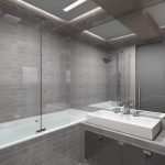 Серый интерьер ванной