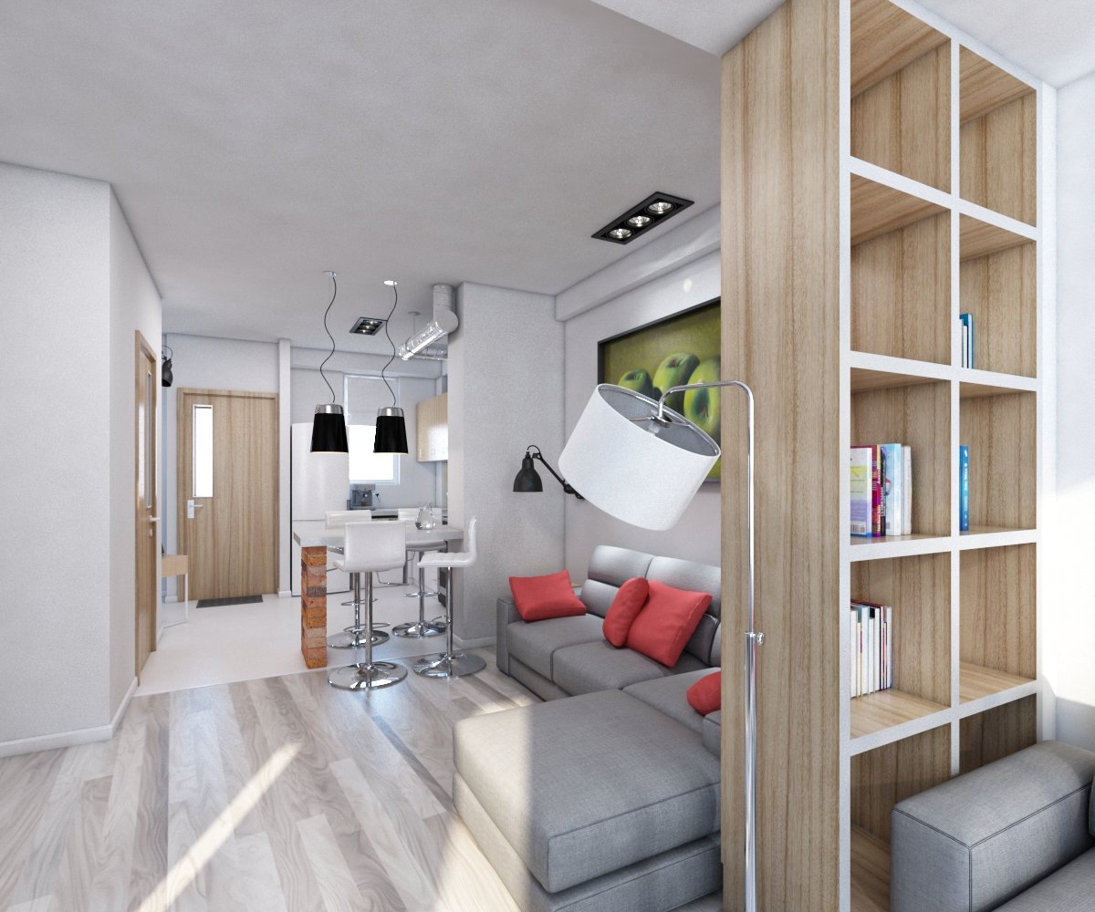 Уютный дизайн двухкомнатной квартиры 50 кв. м | ห้องนอนสวย, ออกแบบบ้าน, ตกแต่งห้องนอน