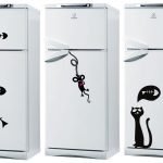 Черные наклейки для холодильника