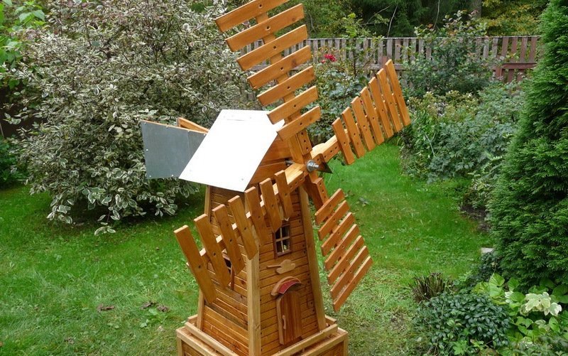 Декоративная мельница для сада своими руками - изготовление мельницы для сада (+фото)