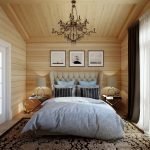 Светлый декор деревянной спальни