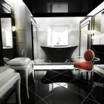 dizajn cherno beloj vannoj komnaty 34 150x150 - Дизайн ванной комнаты в черно-белом цвете