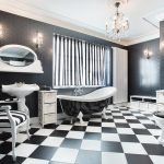 dizajn cherno beloj vannoj komnaty 39 150x150 - Дизайн ванной комнаты в черно-белом цвете