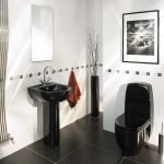 dizajn cherno beloj vannoj komnaty 6 150x150 - Дизайн ванной комнаты в черно-белом цвете