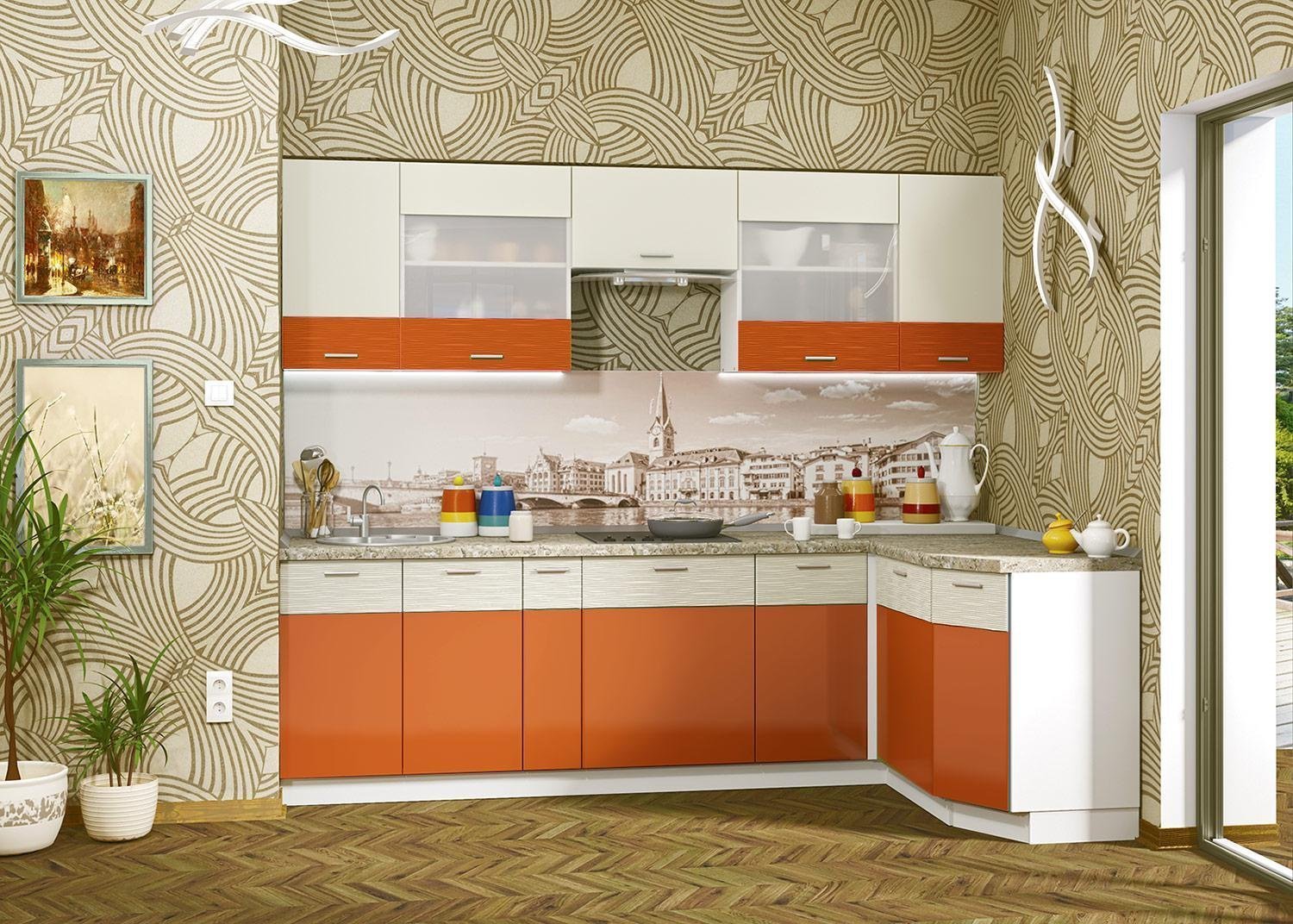 dizajn oranzhevoj kuhni 15 - Дизайн кухни в оранжевом стиле: + 70 фото
