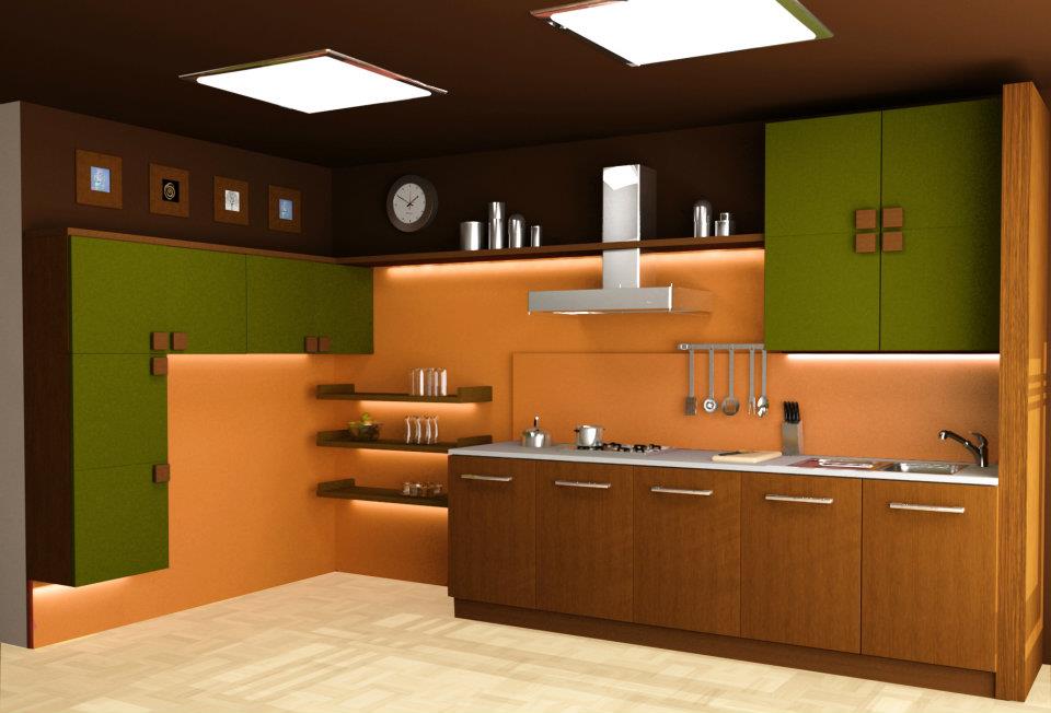 dizajn oranzhevoj kuhni 16 - Дизайн кухни в оранжевом стиле: + 70 фото