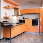 dizajn oranzhevoj kuhni 50 150x150 - Дизайн кухни в оранжевом стиле: + 70 фото