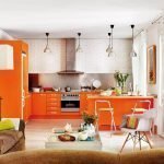 dizajn oranzhevoj kuhni 58 150x150 - Дизайн кухни в оранжевом стиле: + 70 фото