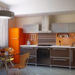 dizajn oranzhevoj kuhni 60 150x150 - Дизайн кухни в оранжевом стиле: + 70 фото