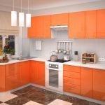 dizajn oranzhevoj kuhni 66 150x150 - Дизайн кухни в оранжевом стиле: + 70 фото