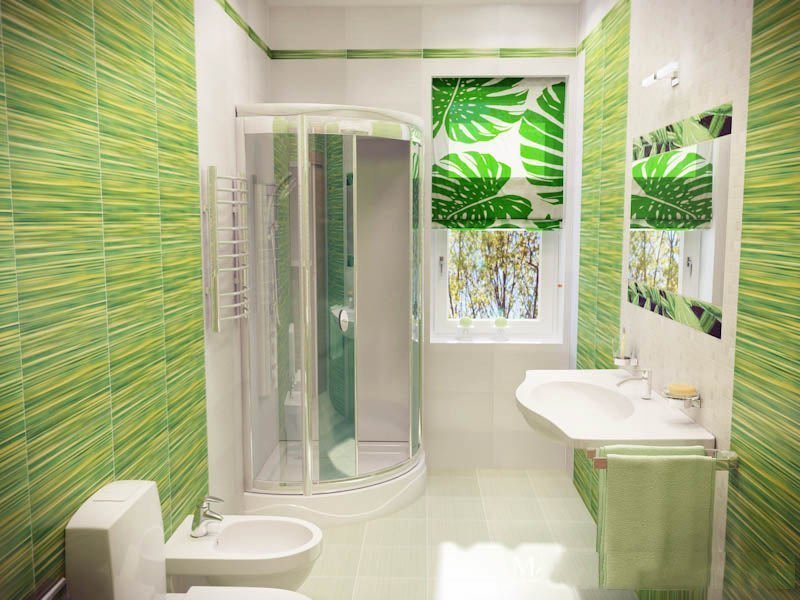 dizajn vannoj komnaty s oknom 61 - Ванная комната с окном – фото дизайна