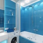 Синий декор ванной