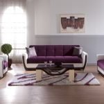 Фиолетово-белый диван