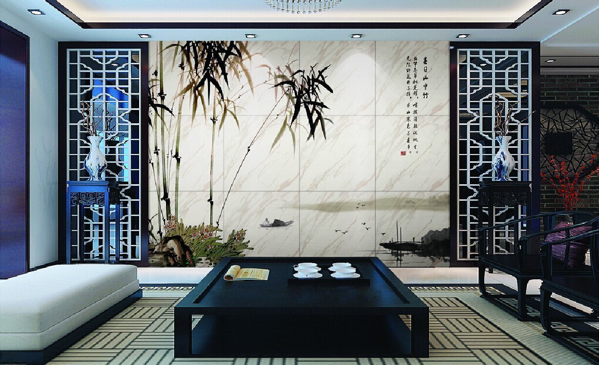 Изящный декор стены с изображением бамбука