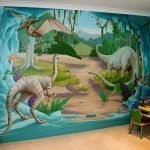 Динозавры на стене