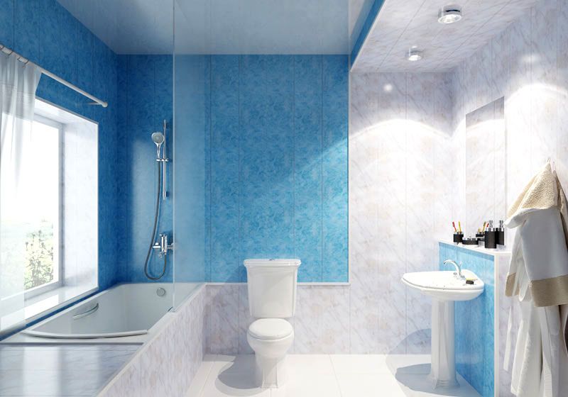 dizajn vanny panelyami 15 - Дизайн ванной комнаты с пластиковыми панелями