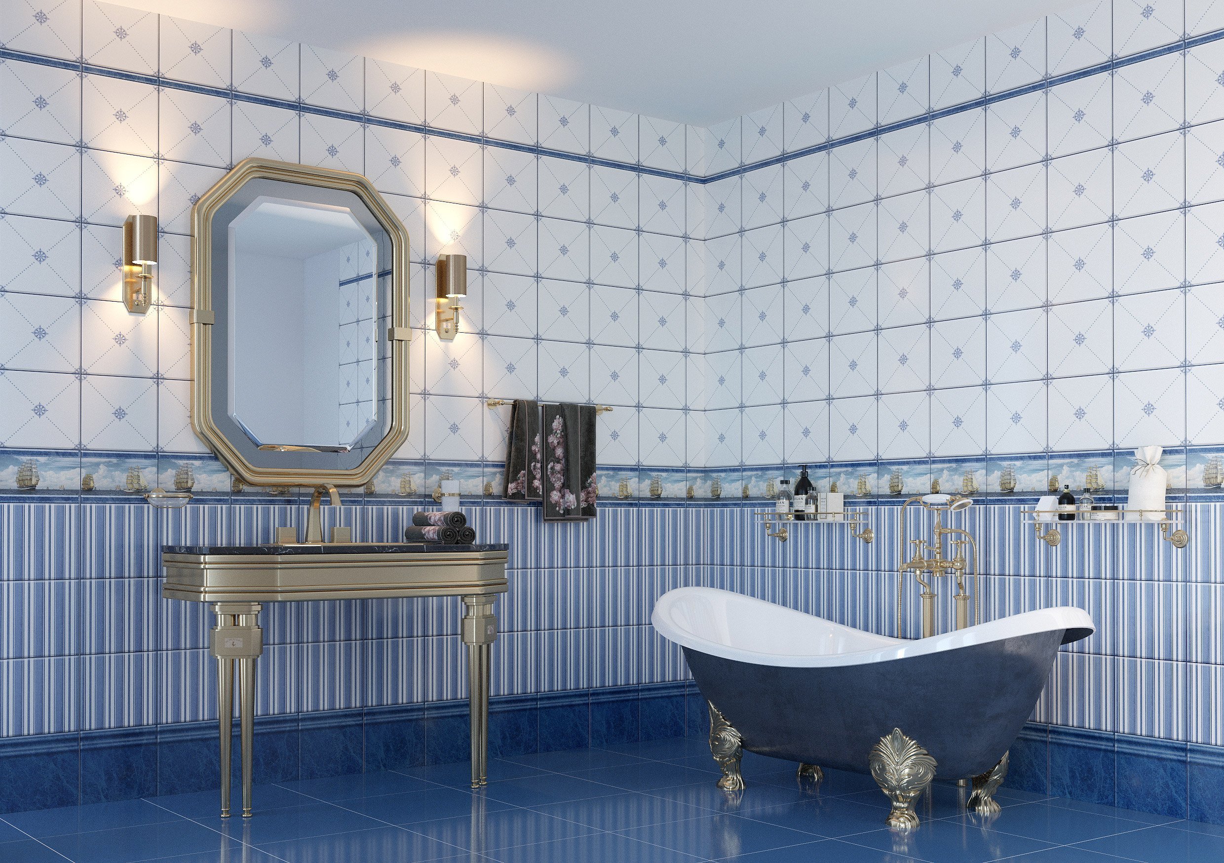 dizajn vanny panelyami - Дизайн ванной комнаты с пластиковыми панелями