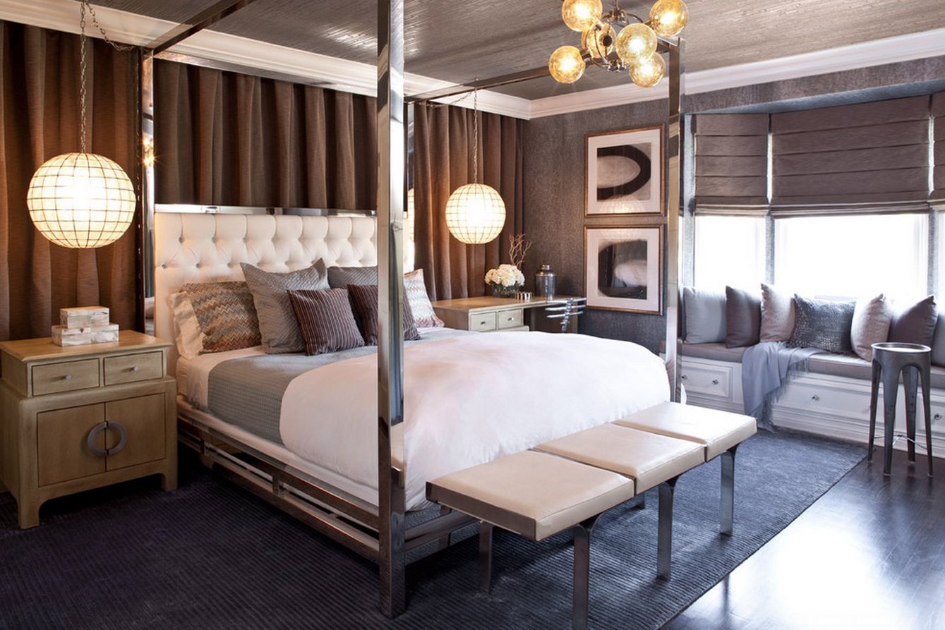Кованые кровати в современном интерьере спальни: 75 фото моделей