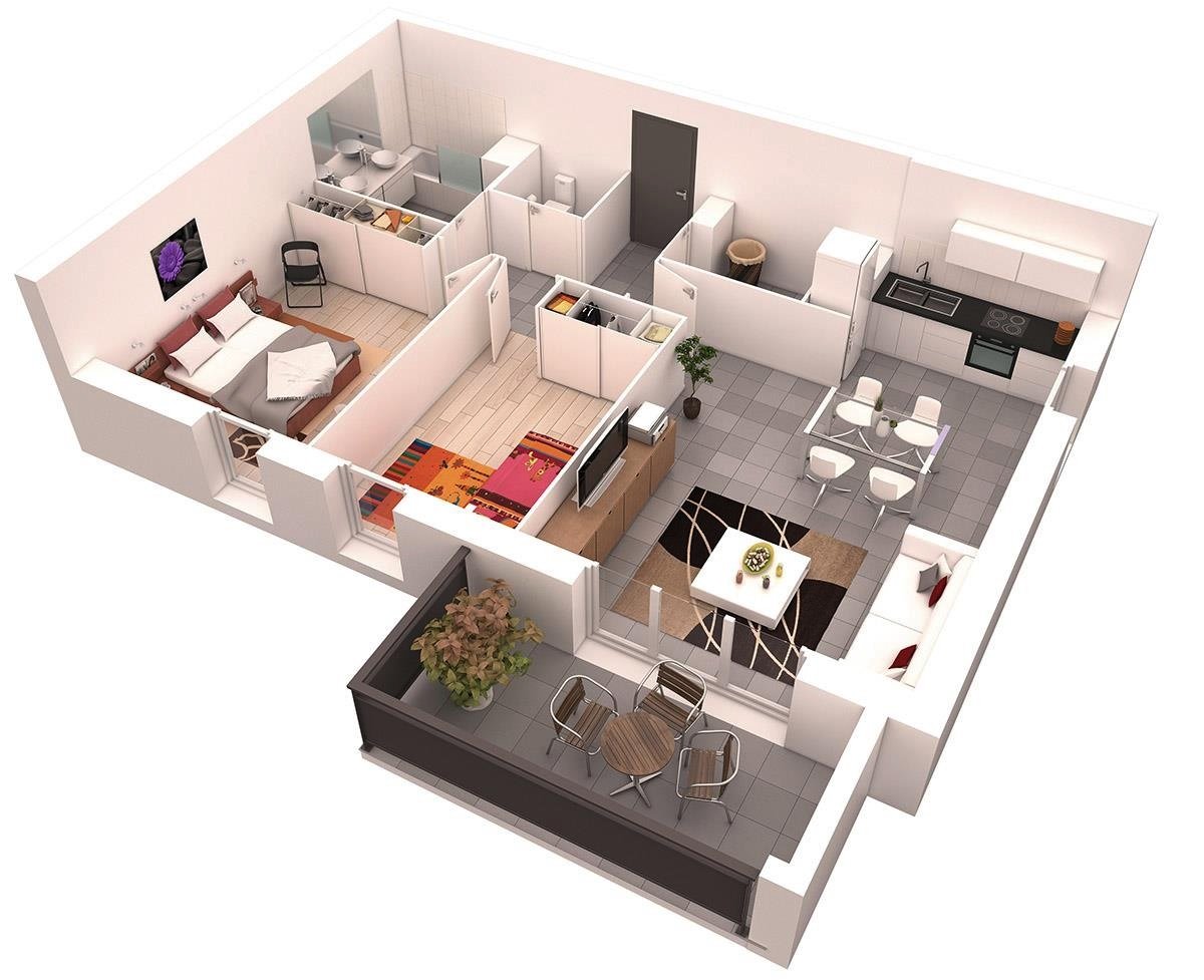 Квартира сколько места. Floorplan 3d проекты. 3д планировка трешка. Проект квартиры. Красивые планировки квартир.