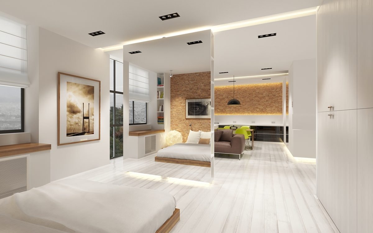 Дизайн однокомнатной квартиры: лучших идей для интерьера, фото