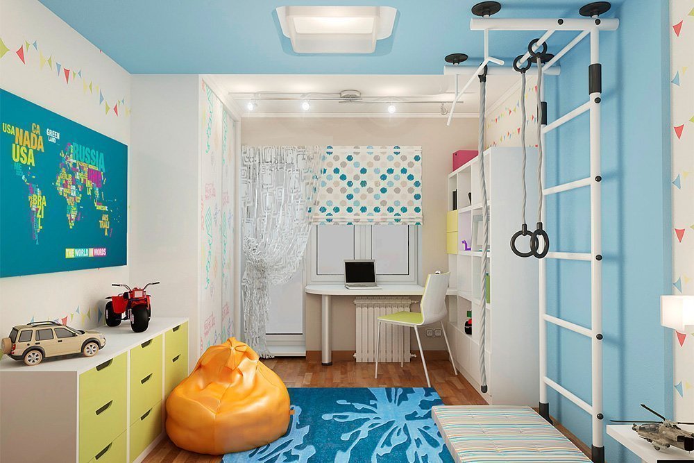 dizajn detskoj 12 kv m 44 - Дизайн детской комнаты 12 кв м ( 70 фото )