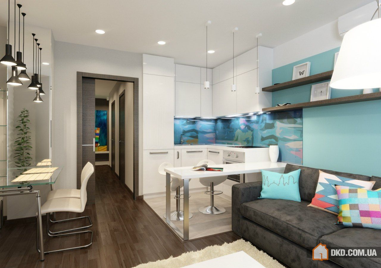 Dizajn jednosobnog stana u prsluku: puno mogućnosti za stvaranje udobnog stanovanja za cijelu obitelj