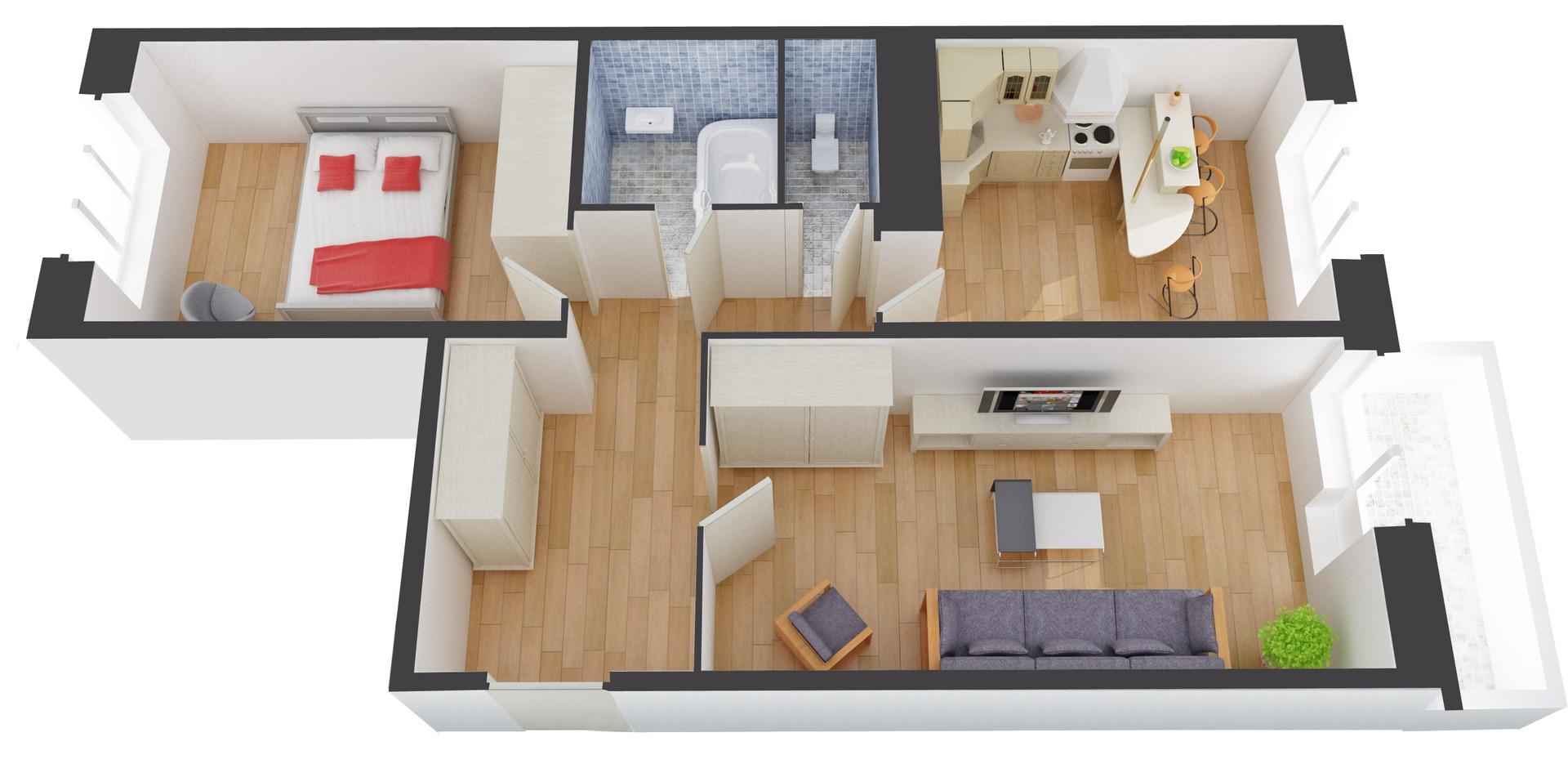 Планировки 2-х комнатных квартир: схемы, фото, лучшие решения 2023 года