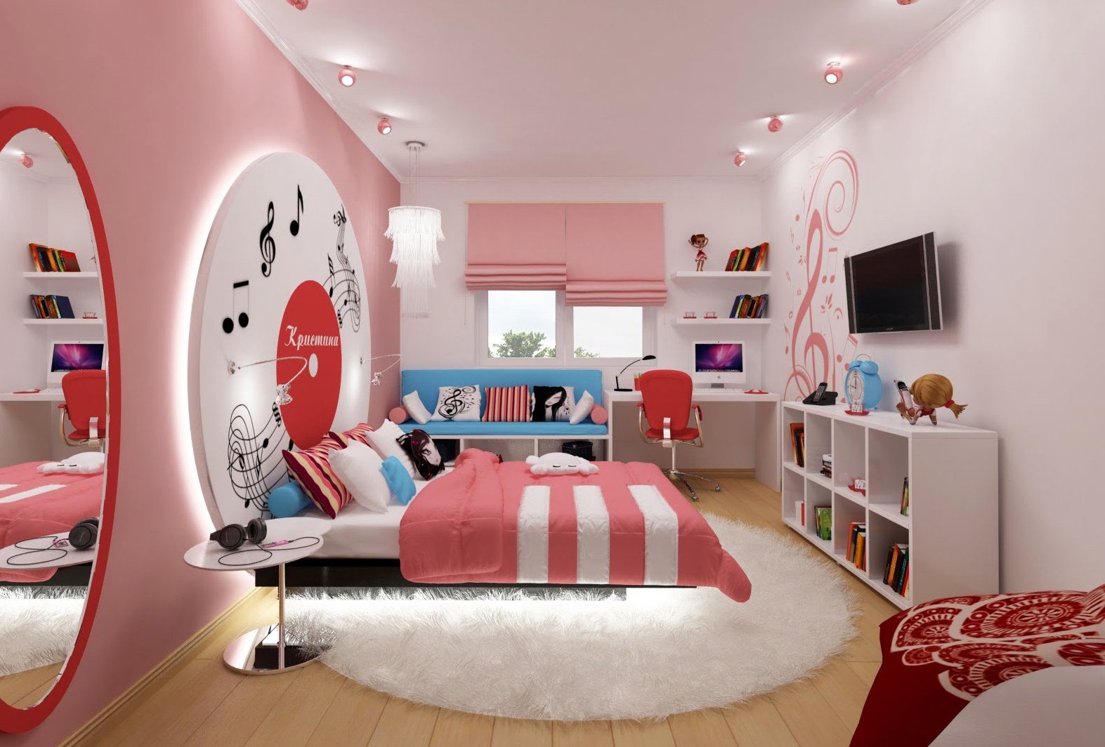 dizajn spalni dlya devochki 63 - Дизайн спальни для девочки ( 70 фото )