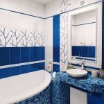 Цвет индиго в дизайне ванной