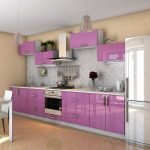 Классический дизайн фиолетовой кухни