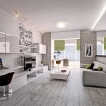Дизайн квартиры в бело-серых тонах