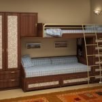 Вариант дизайна комнаты с двухъярусной кроватью