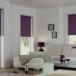 Римские шторы фиолетового цвета