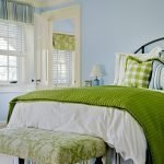 Подростковая спальня в зеленых тонах