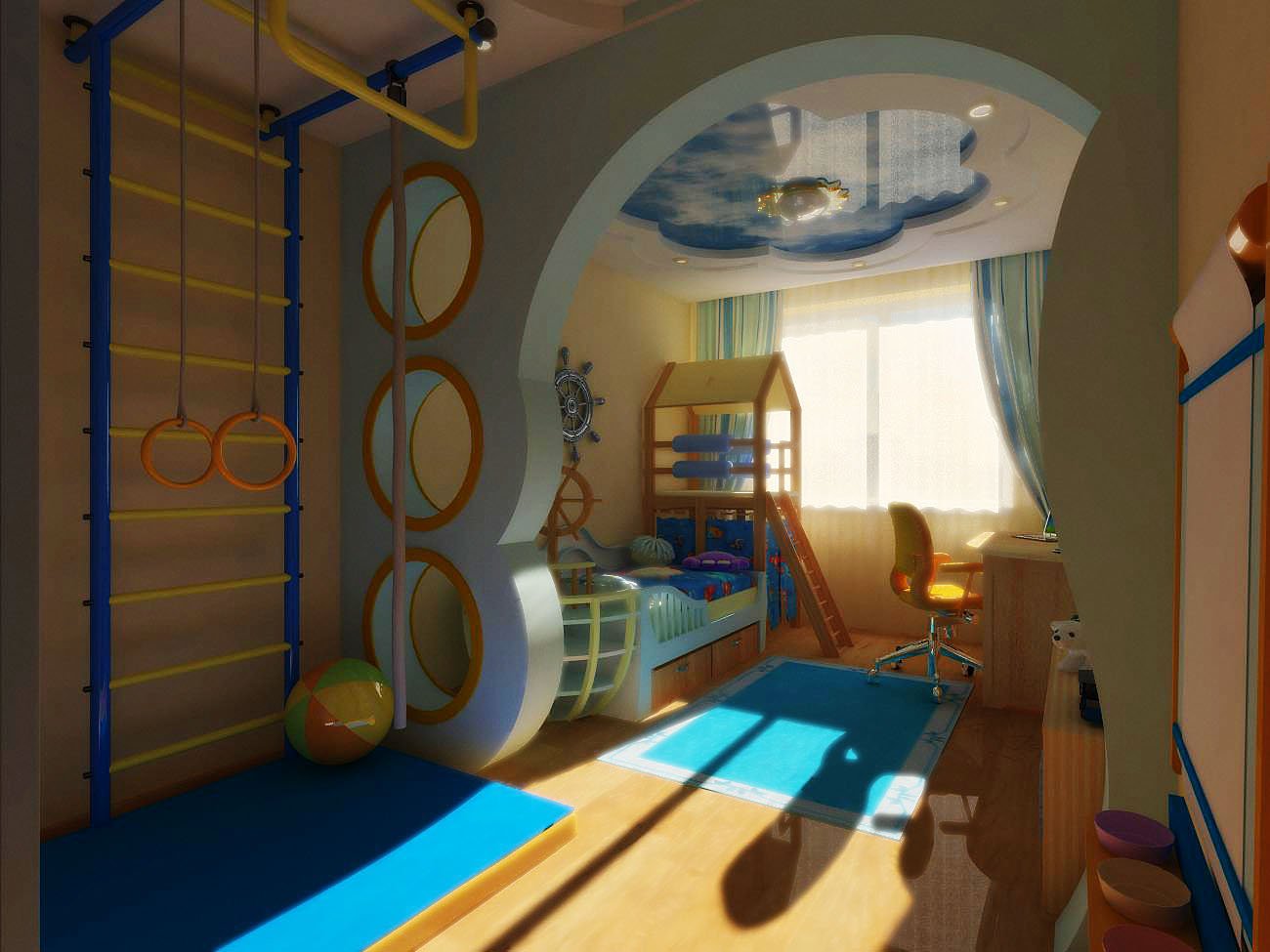 dizajn igrovoj komnaty 53 - Дизайн детской игровой комнаты ( 50 фото )