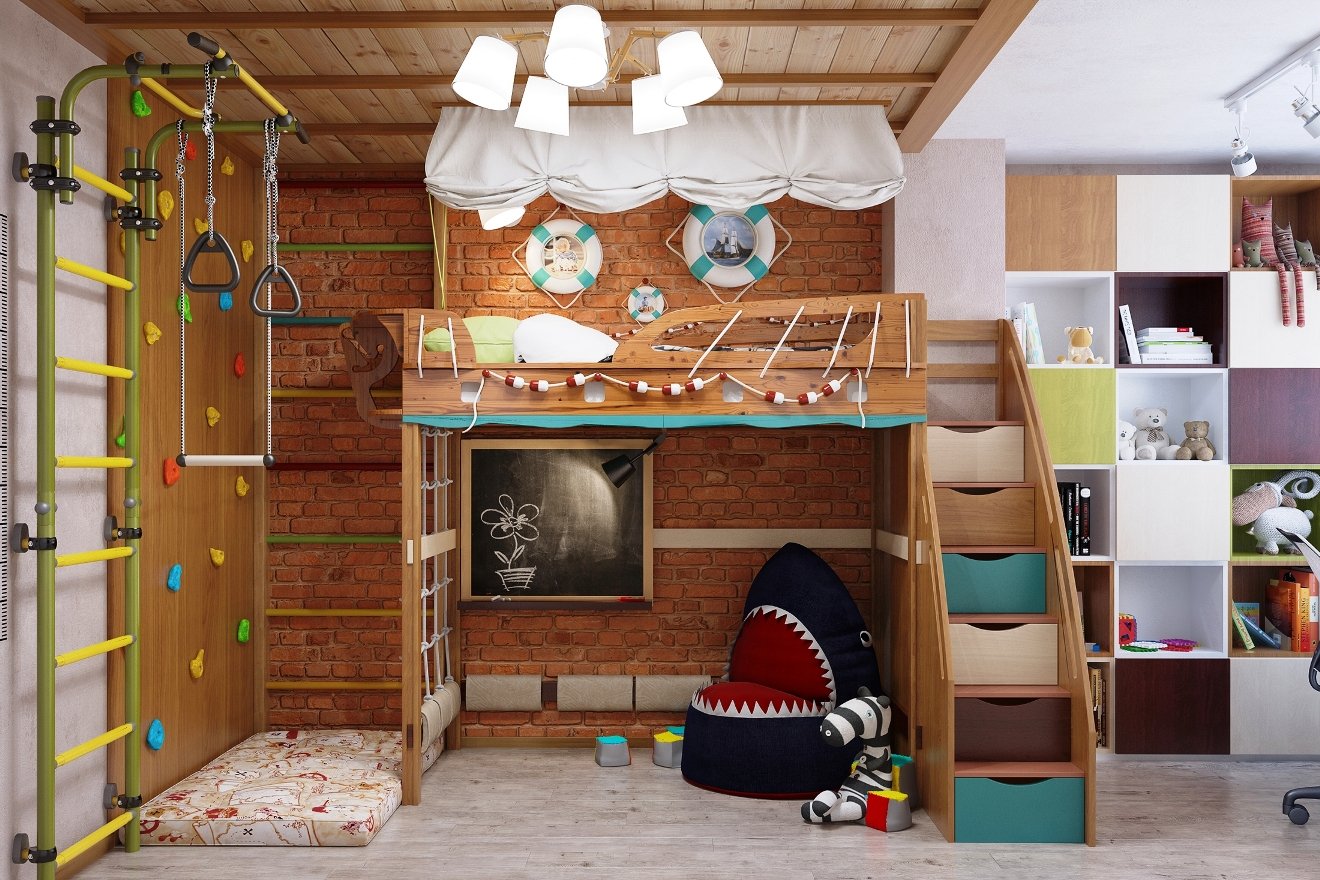 dizajn igrovoj komnaty 6 - Дизайн детской игровой комнаты ( 50 фото )